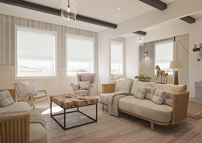 Esme, Phantom White - Roman Blind - Image 6